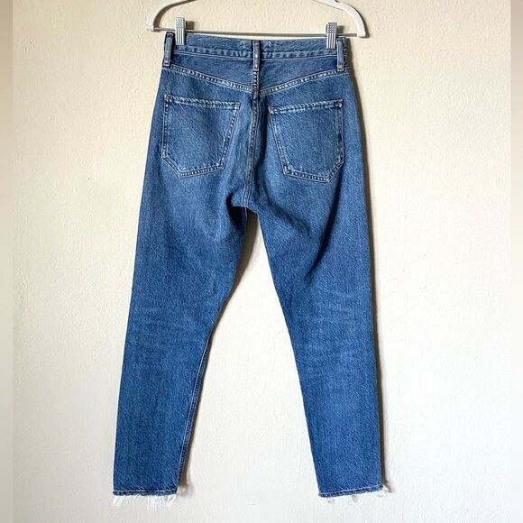 Agolde Jamie Blue Jeans Crop High Rise Straight Leg Size 24 - Picture 8 of 11